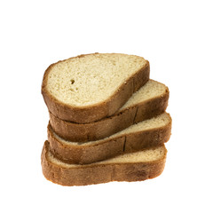 Sliced ​​sandwich bread isolated on white background