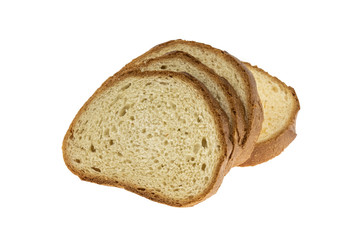 Sliced ​​sandwich bread isolated on white background