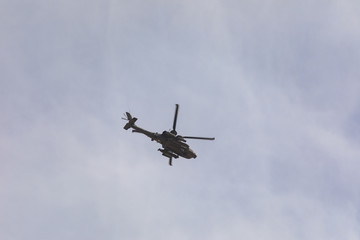 Fototapeta na wymiar Military helicopter Apache