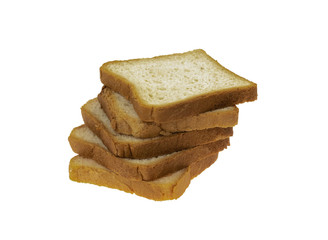 Sliced ​​sandwich bread isolated on white background