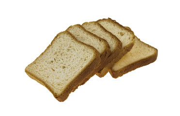 Sliced ​​sandwich bread isolated on white background
