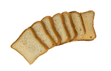 Sliced ​​sandwich bread isolated on white background