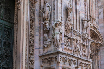 Fragment facade of Duomo di Milano