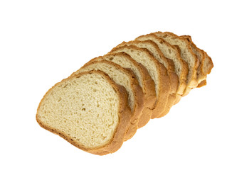 Sliced ​​sandwich bread isolated on white background