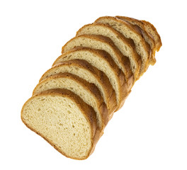 Sliced ​​sandwich bread isolated on white background