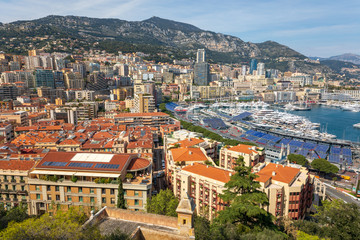 Fototapeta na wymiar View from top to Monaco