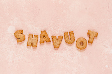 Crackers Arranged as a Word Shavout