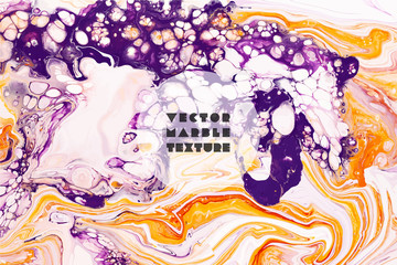 Abstract vector painting texture. Mixture of acrylic paints. Liquid marble texture. Colorful texture for layout, presentation, poster, flyer, banner, wallpaper, textile and design packaging