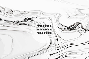 Abstract painting background for wallpapers, posters, cards, invitations, websites. Marbleized effect. Modern artwork with swirls of marble. Fluid art. Mixed white, black and grey paints