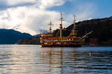 Mt Fuji and lake Ashinoko
