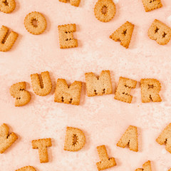 Crackers Arranged as a Word Summer
