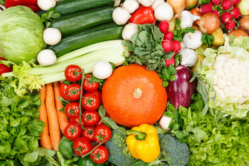 Vegetables collection food background tomatoes carrots potatoes fresh vegetable