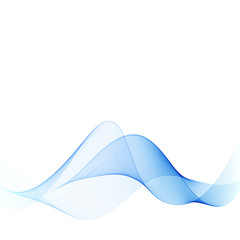 Abstract vector background, blue waved lines for brochure, website, flyer design. Transparent smooth wave