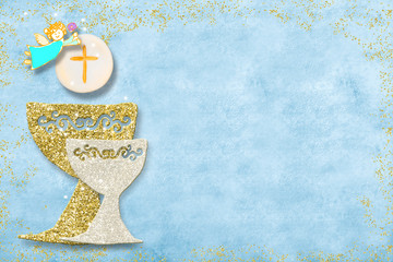 First holy communion invitation card