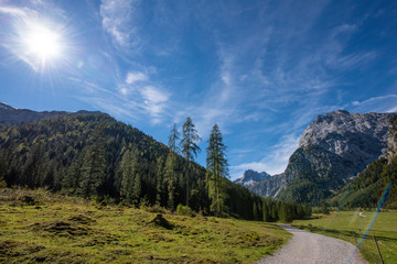 Landschaft im Karwendel Gebirge in Tirol / Österreich