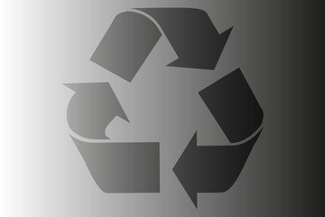 Símbolo de color negro de reciclaje y reutilización