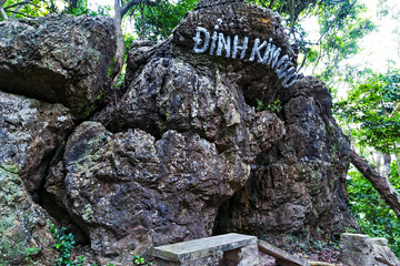 Largest stones in tropical Kim Giao Forest and Ngu Lam Peak