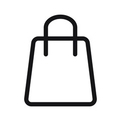 Shopping bag icon vector isolated