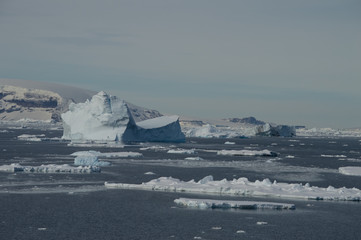 the antartica is melting down. Icebergs sailing to the north. Warming is changing the world