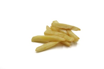 French Fries on  white background
