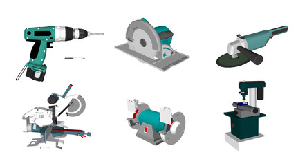 Vector tool mechanic With a white background