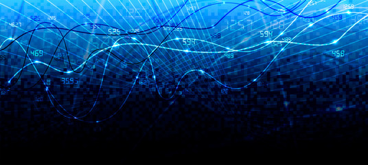 Technology data background, idea of global business solution