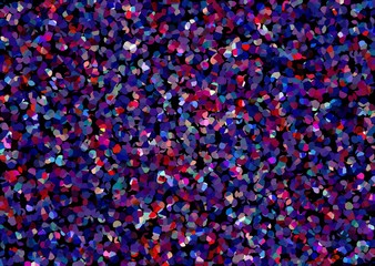 Abstract texture or background with multicolored circular shapes.