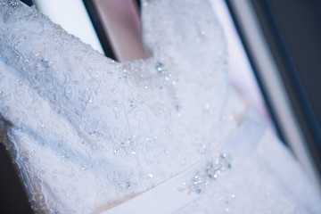 wedding dress close up