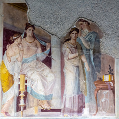 remains of the city of Pompeii destroyed by the eruption of Vesuvius in the year 79 AD © philippe paternolli