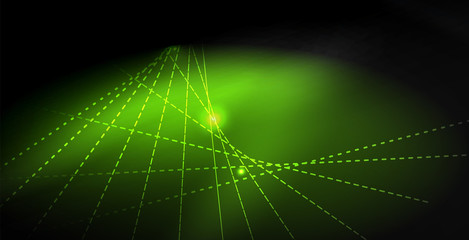 Glossy shiny glowing neon waves