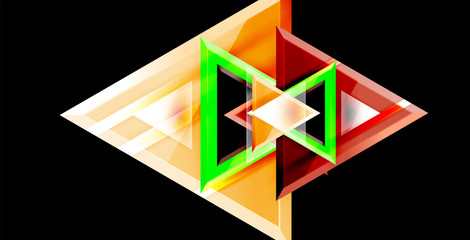 3d triangular vector minimal abstract background design, abstract poster geometric design