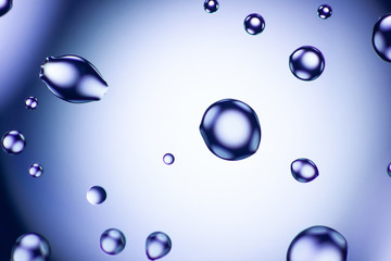 Close-up shot of water drops. Abstract background.
