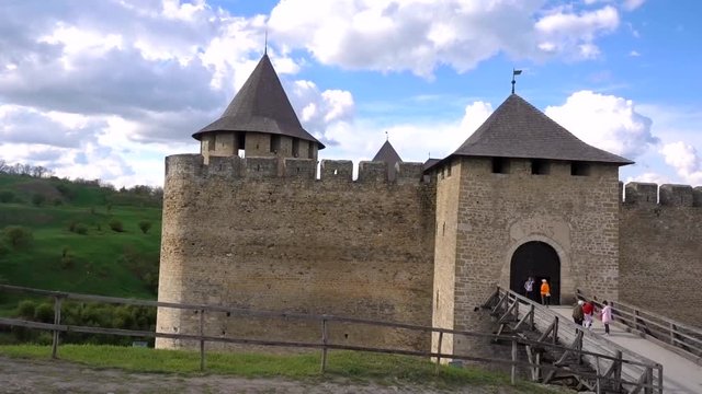  Entrance to the old fortress in Khotyn Ukraine