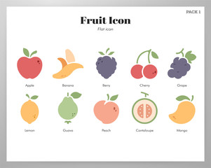 Fruit icons flat pack