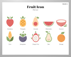 Fruit icons flat pack