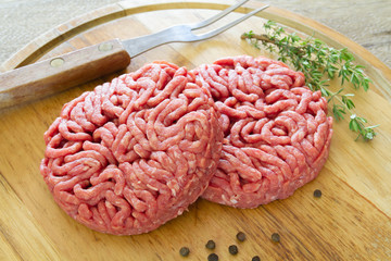 steak haché de boeuf cru