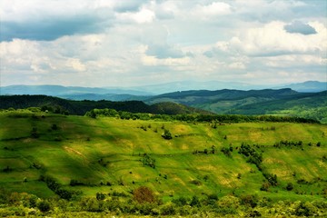 Fototapeta premium shadows of clouds on a hill