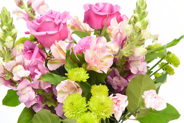 Vibrant floral bouquet woth Roses, Lilies and Snap Dragons © Steve Cukrov