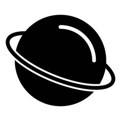 saturn solid vector icon