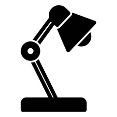 desk lamp solid vector icon
