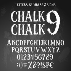 Chalk english alphabet