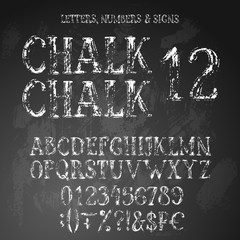 Chalk english alphabet