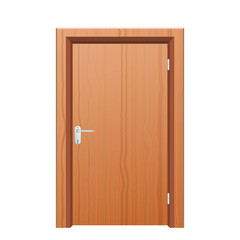 Wooden modern door vector design illustration isolated on white background