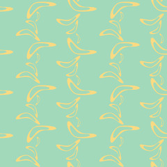 Obraz premium Simple seamless pattern with hand drawn flying boomerangs. Soft design in pale shades for textile, wrapping paper, prints, fabric, wallpaper, web etc.