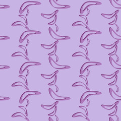 Fototapeta premium Simple seamless pattern with hand drawn flying boomerangs. Soft design in pale shades for textile, wrapping paper, prints, fabric, wallpaper, web etc.