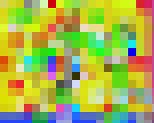 Yellow phosphorescent squares texture, background