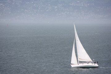 Sailing in San Francisco Bay in San Francisco, California 