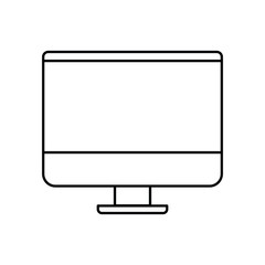 computer screen with white background