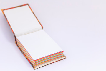 book with blank pages isolated on white