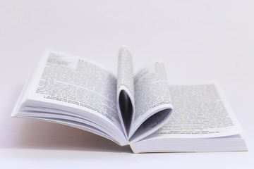 open book with blank pages